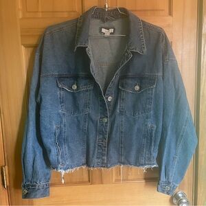 Blue Denim Hand-Cropped Jacket